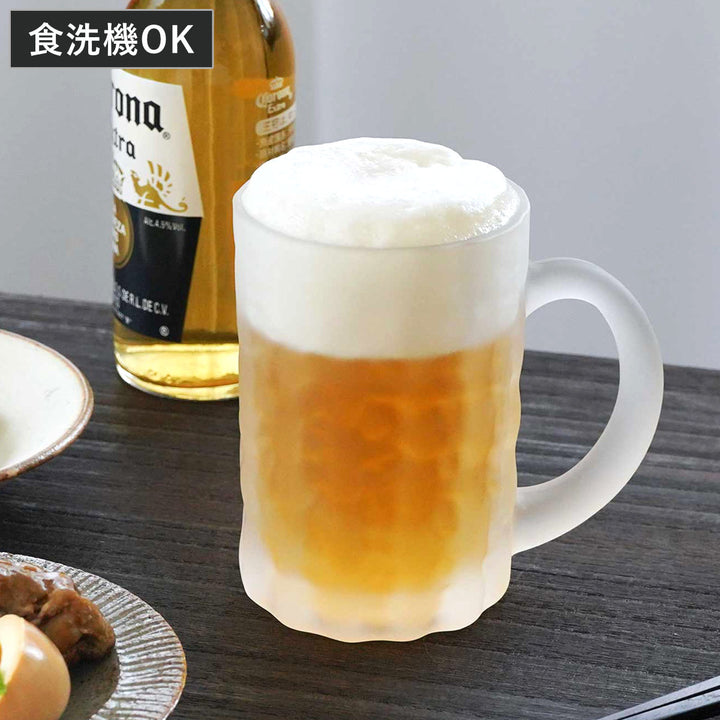 ビアグラス425ml泡立つビヤグラスジョッキ