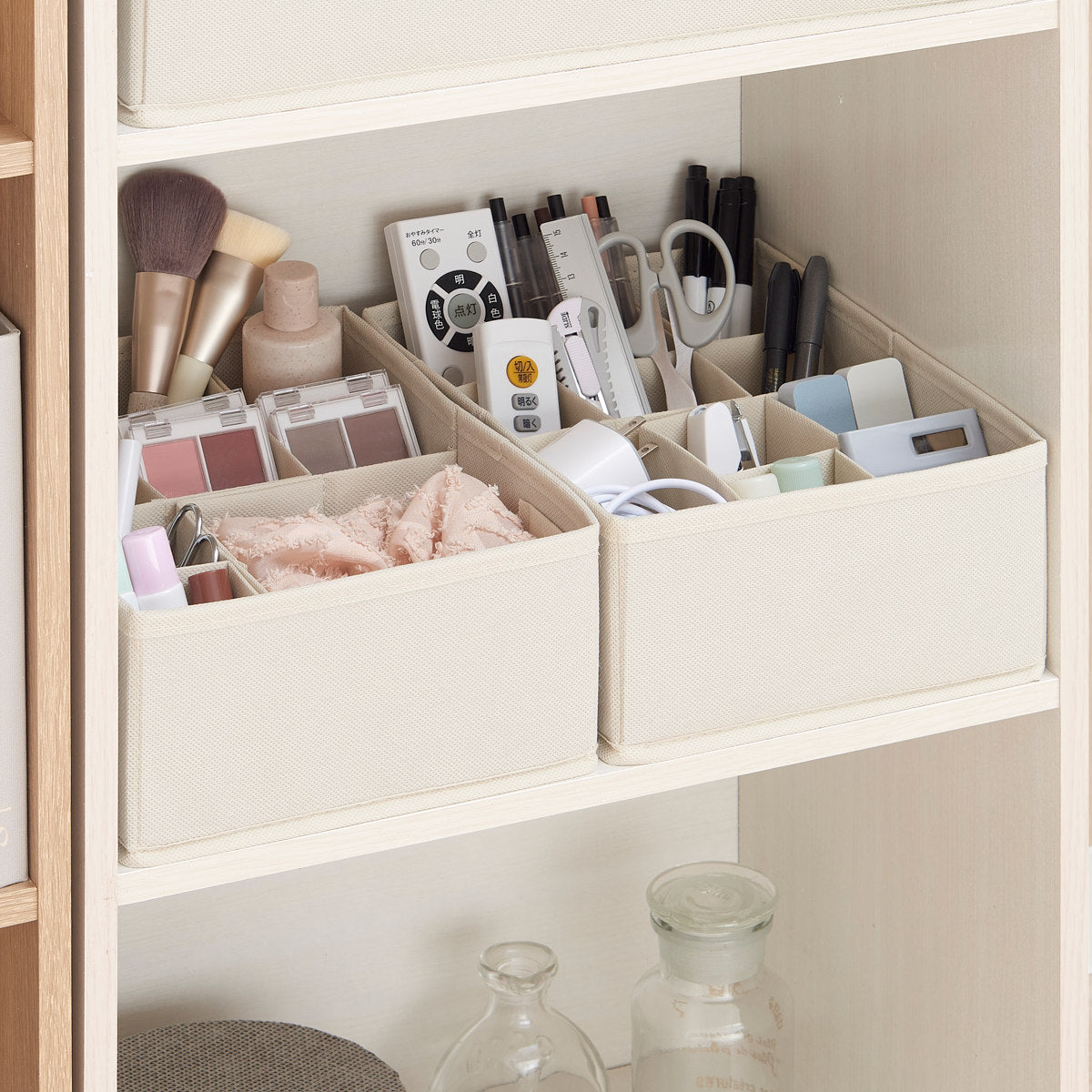 収納ボックス 仕切りが動く収納ボックス カラーボックス用 M 幅18.5