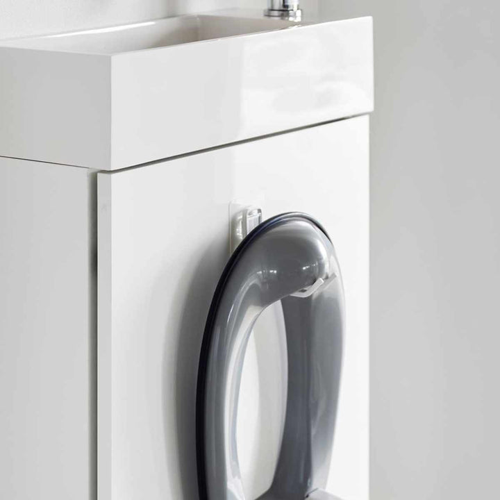 山崎実業Plateフィルムフックトイレ用品収納フックプレートホワイト