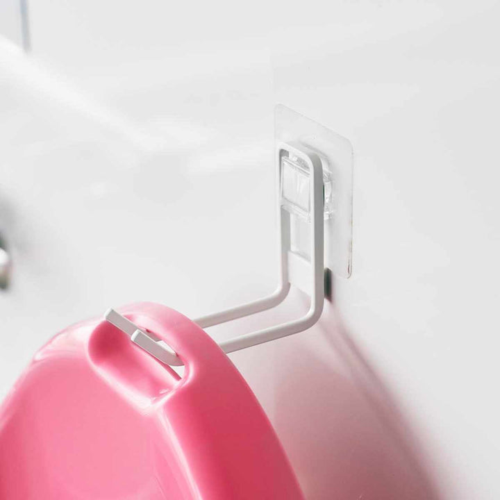 山崎実業Plateフィルムフックトイレ用品収納フックプレートホワイト