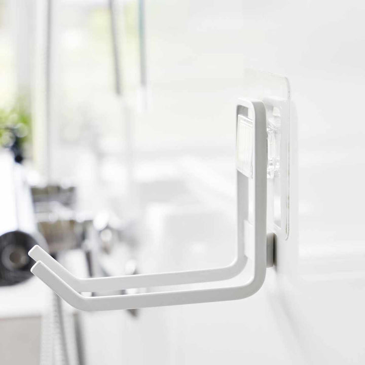 山崎実業Plateフィルムフックトイレ用品収納フックプレートホワイト