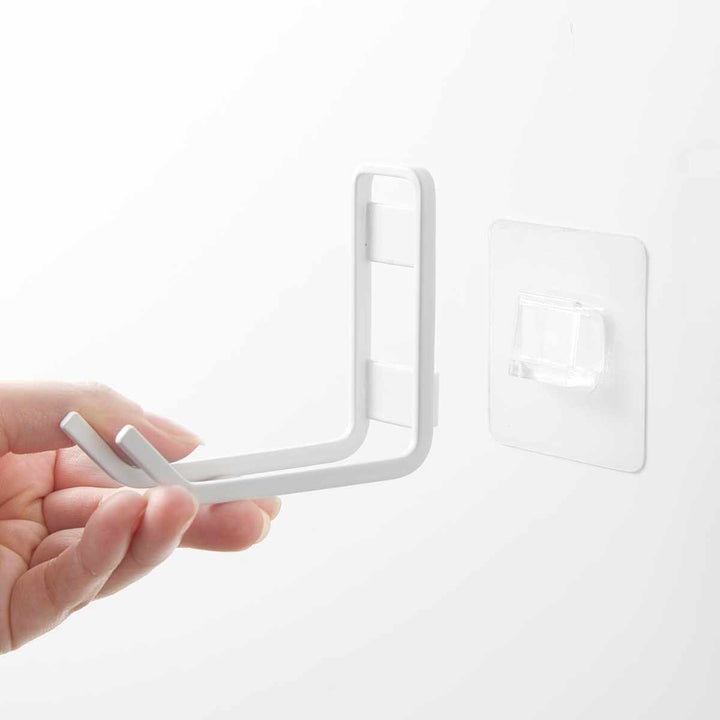 山崎実業Plateフィルムフックトイレ用品収納フックプレートホワイト