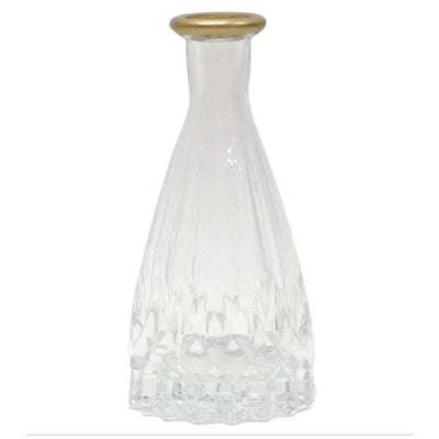 花瓶 ゴールドリム グラスベース カレイド