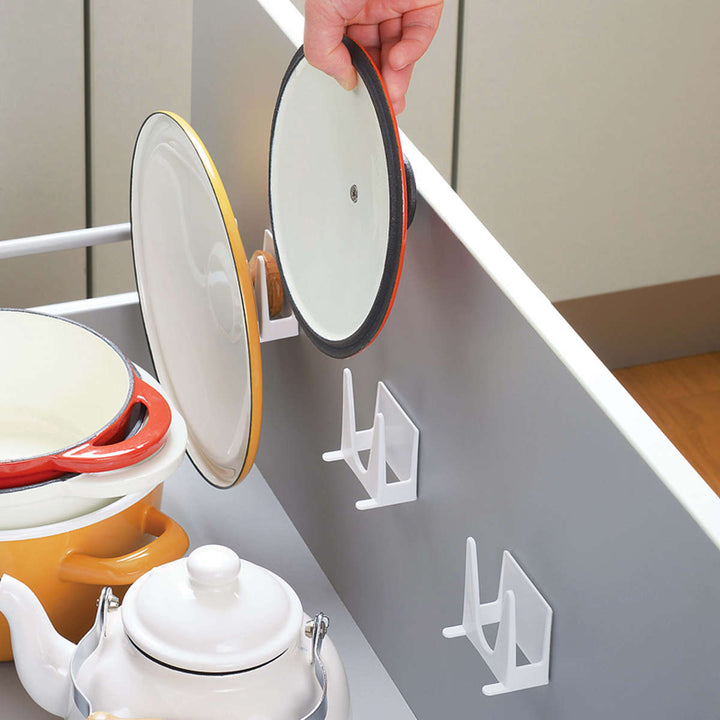 鍋ふた収納鍋の蓋掛けリッド4個組シンク下