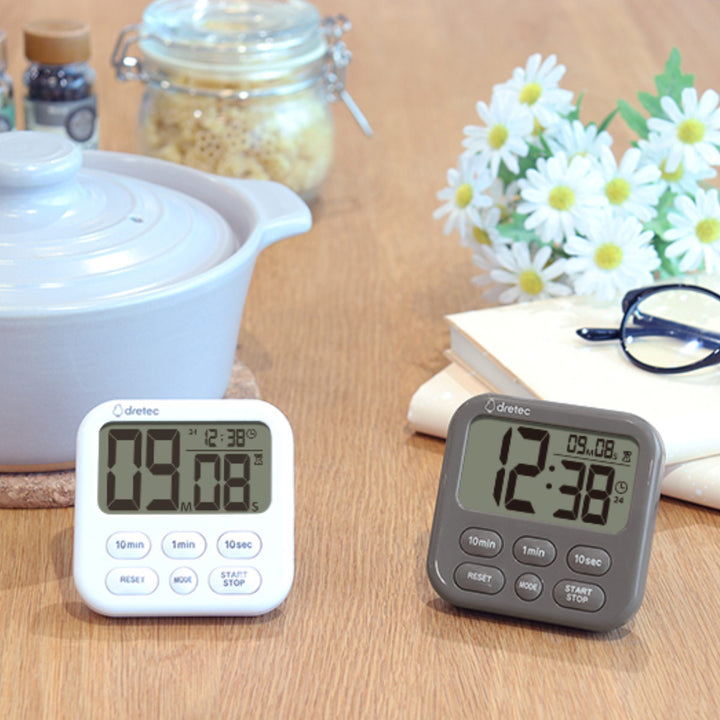 キッチンタイマーシャボン6デュオ置き型壁掛けマグネット付きドリテック