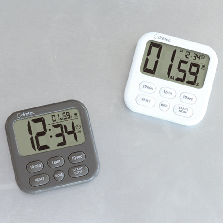 キッチンタイマーシャボン6デュオ置き型壁掛けマグネット付きドリテック