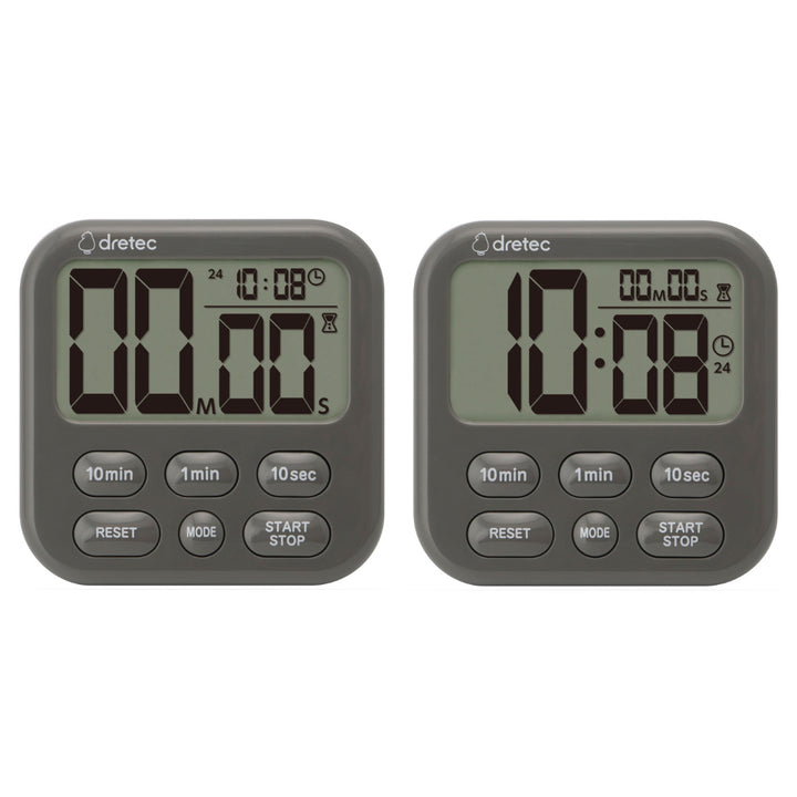 キッチンタイマーシャボン6デュオ置き型壁掛けマグネット付きドリテック