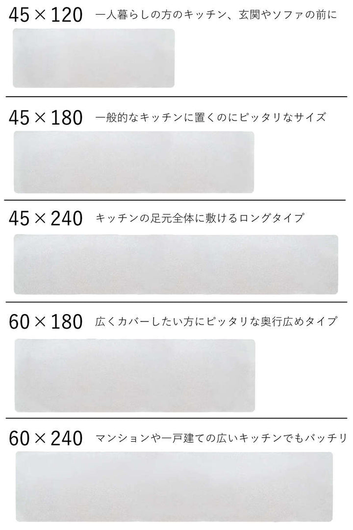 透明キッチンマット60×180cmクリアマットフリーカット拭ける