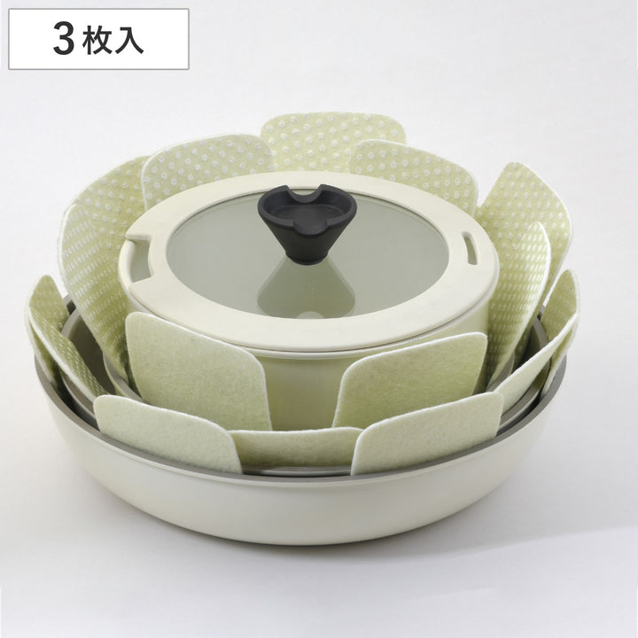 保護マットフライパン鍋トルティーノマルチポットフライパン保護マット3枚入