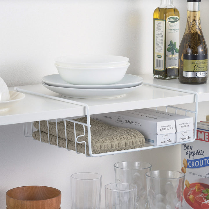 キッチンバスケット吊戸棚用スキットハンガーバスケットワイド浅型