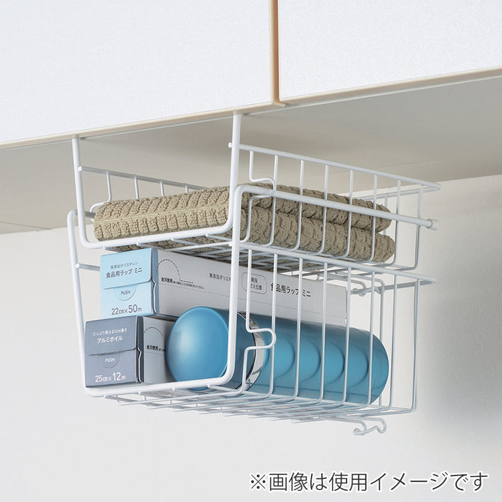 キッチンバスケット吊戸棚用スキットハンガーバスケットスリム浅型
