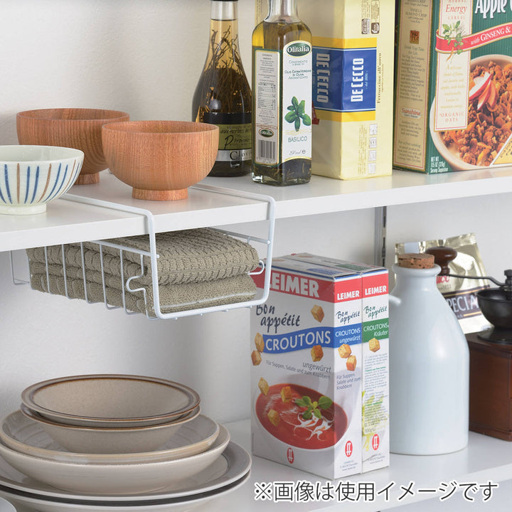 キッチンバスケット吊戸棚用スキットハンガーバスケットスリム浅型