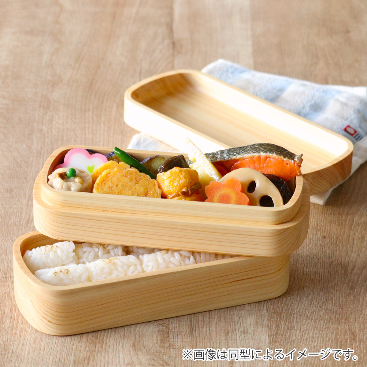 くり抜き弁当箱 2段 900ml 紀州桧弁当箱 type 42 漆塗 – ハウジー