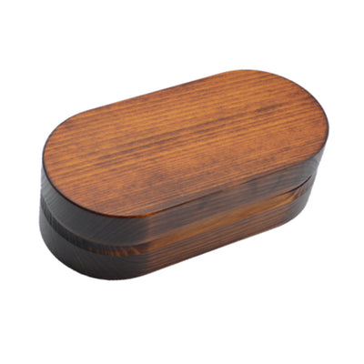 くり抜き弁当箱 1段 480ml 紀州桧弁当箱 type 2 漆塗