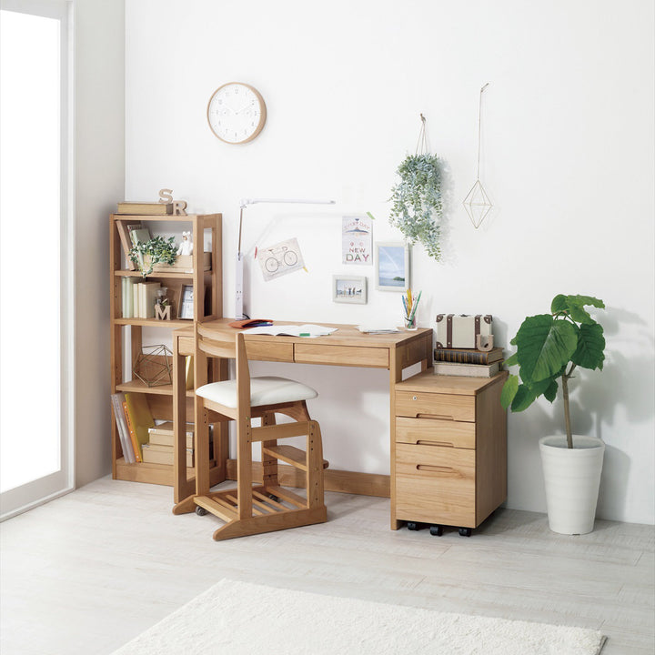 学習机シンプル幅100cm奥行45cm引出し付カルロ