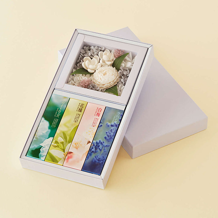 線香セットかたりべ飾れるフラワーボックスギフトアレンジメントフラワー