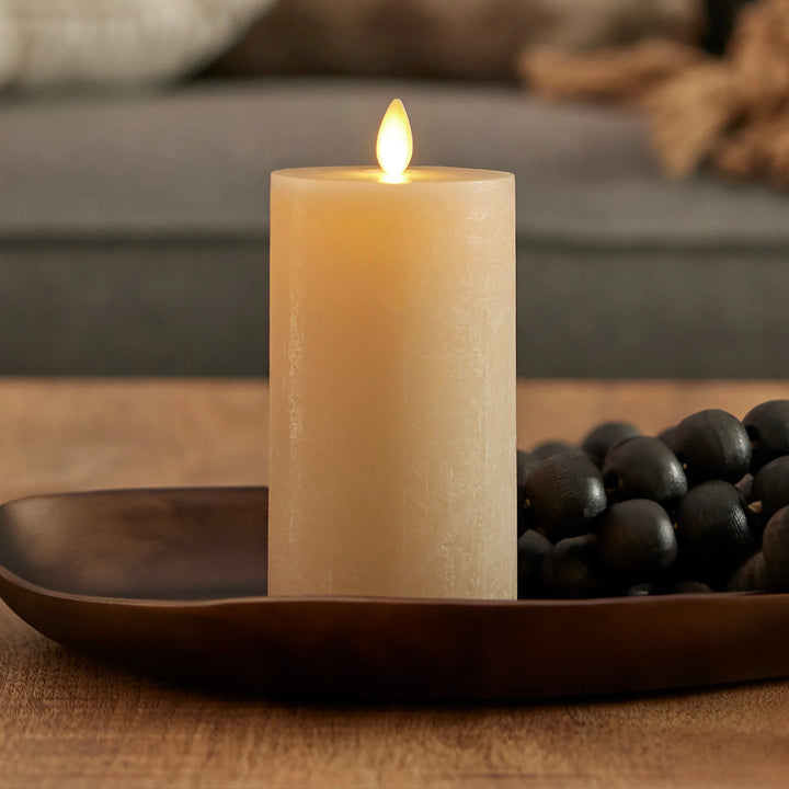 LEDキャンドルルミナラピラー充電式直径7.6×16.5cm