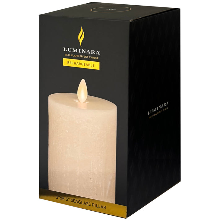 LEDキャンドルルミナラピラー充電式直径7.6×16.5cm