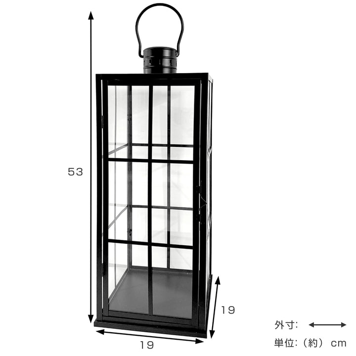ディスプレイケースグリッドランタンMガラスキャンドル