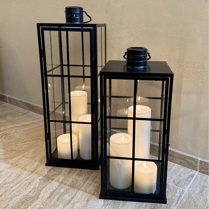 ディスプレイケースグリッドランタンMガラスキャンドル