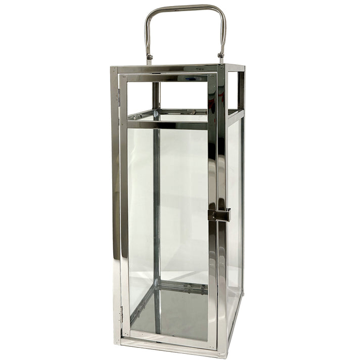 ディスプレイケースシルバーランタンMガラスキャンドル