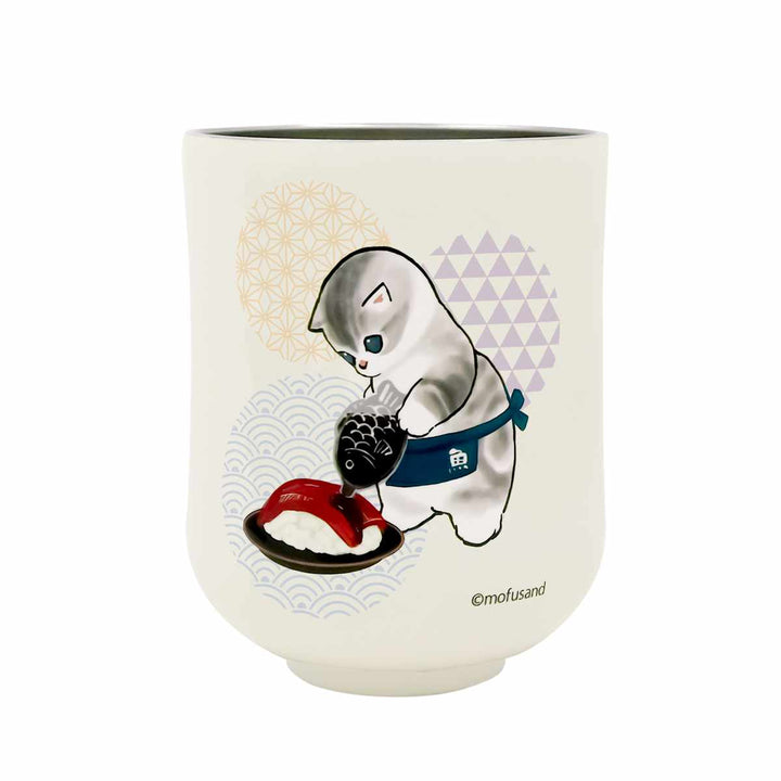 湯呑み300mlmofusand真空二重ゆのみおすし