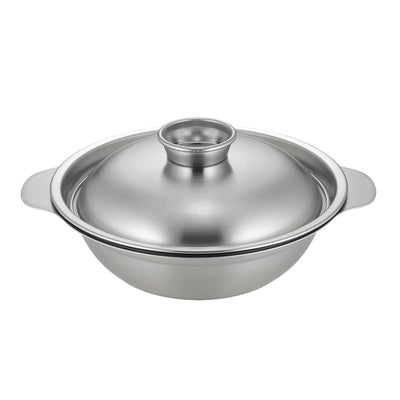 卓上鍋 18cm IH対応 蓋付き 蒸し皿付き ステンレス製 日本製
