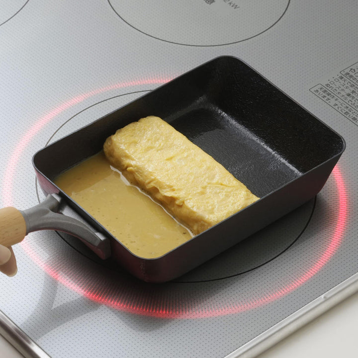 卵焼き器IH対応鉄製ファイバーエンボス日本製