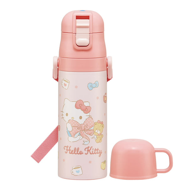 水筒470ml430ml超軽量2WAYステンレスボトルキティビックリボン