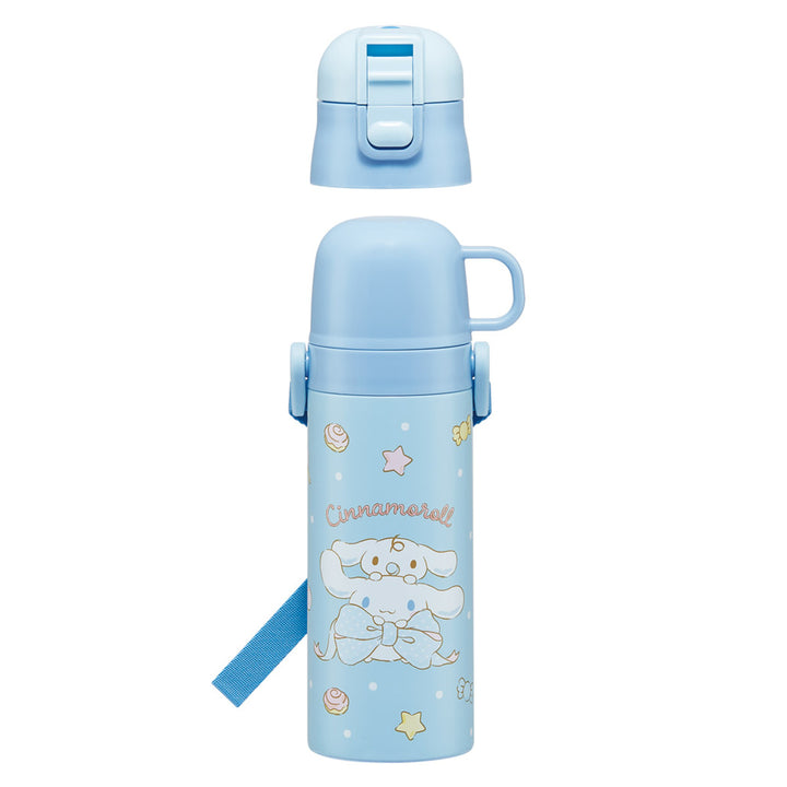 水筒470ml超軽量2WAYステンレスボトルシナモロールビックリボン