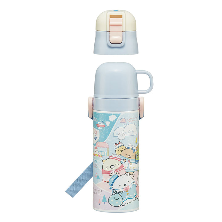 水筒470ml430ml超軽量2WAYステンレスボトルすみっコぐらししろくまふるさと