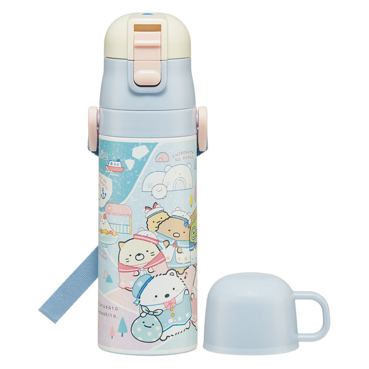 水筒470ml430ml超軽量2WAYステンレスボトルすみっコぐらししろくまふるさと