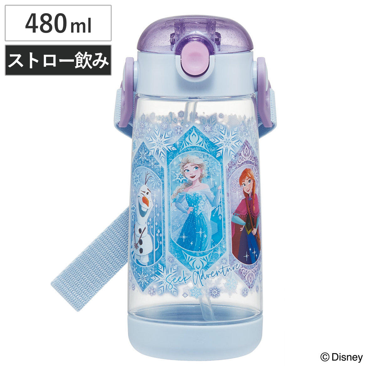 水筒 480ml ワンプッシュストローボトル アナと雪の女王25 – ハウジー