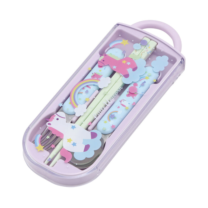 トリオセット抗菌食洗対応トリオセットリトルユニコーンスプーンフォーク箸