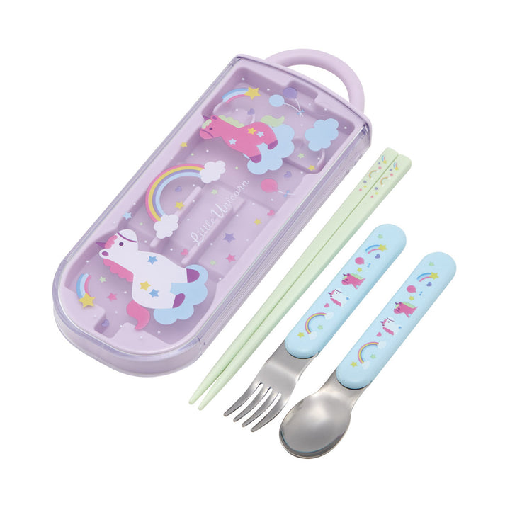 トリオセット抗菌食洗対応トリオセットリトルユニコーンスプーンフォーク箸