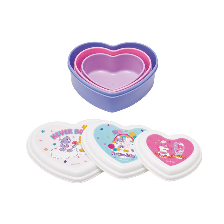 弁当箱抗菌シール容器3個セットハートCareBears