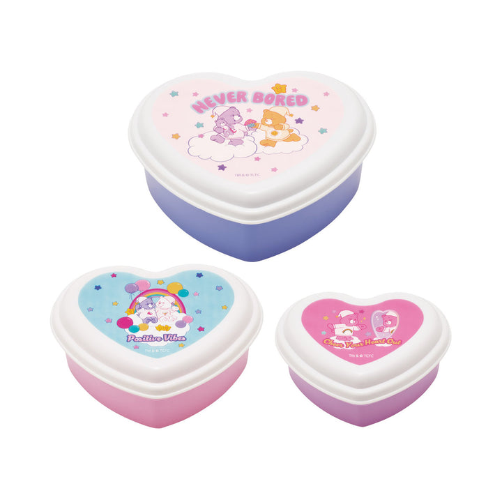 弁当箱抗菌シール容器3個セットハートCareBears