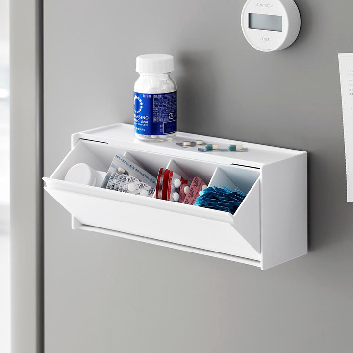 山崎実業towerマグネットお薬＆サプリメント収納ケースタワー