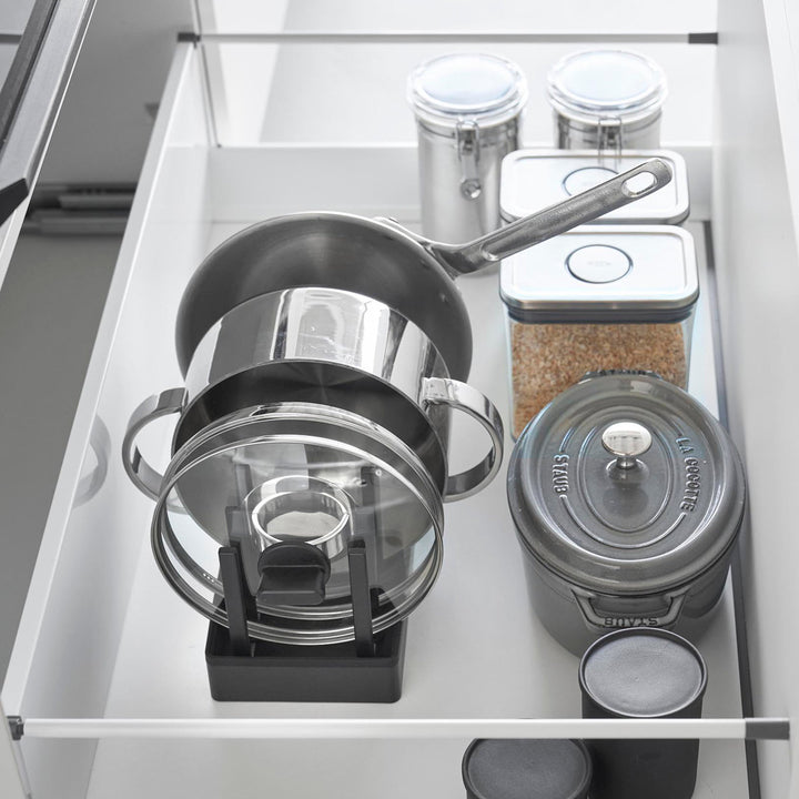 山崎実業towerシンク下幅調節鍋蓋＆フライパン収納スタンドタワーW32