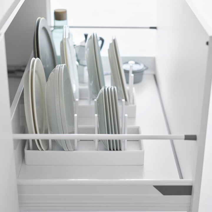 山崎実業towerシンク下幅調節鍋蓋＆フライパン収納スタンドタワーW32