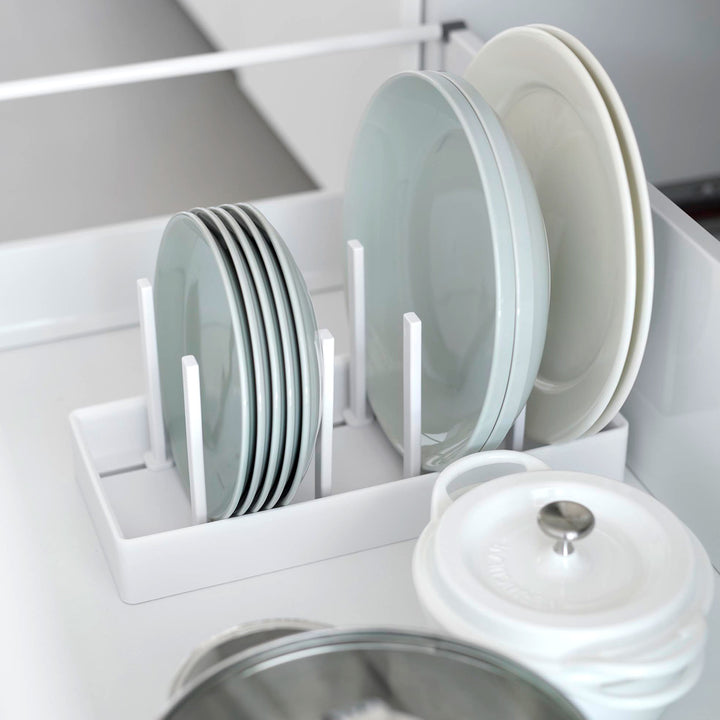 山崎実業towerシンク下幅調節鍋蓋＆フライパン収納スタンドタワーW32