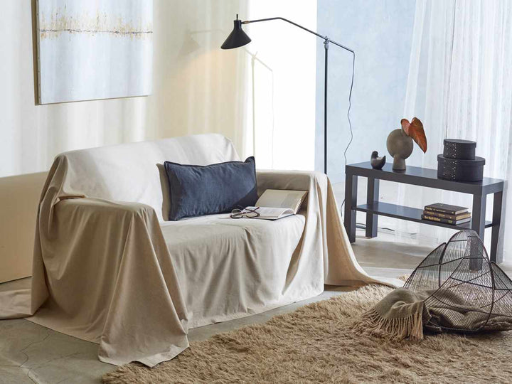マルチカバーFabtheHomeリネンミックスone-wash210×210cm綿麻混