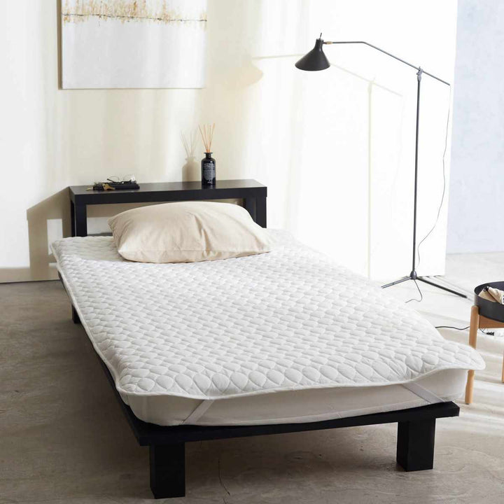 敷きパッドFabtheHomeリネンミックスone-washシングル綿麻混