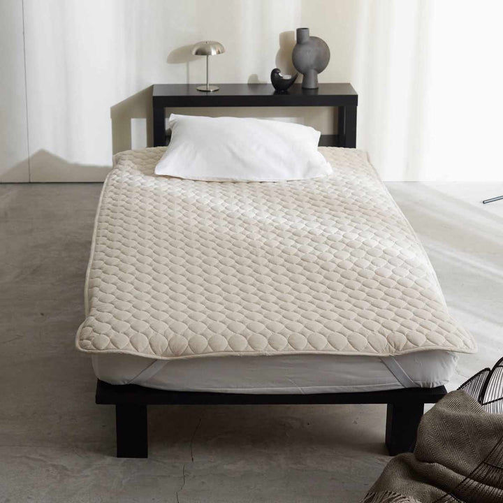 敷きパッドFabtheHomeリネンミックスone-washシングル綿麻混