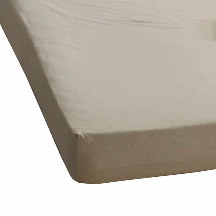 ボックスシーツFabtheHomeリネンミックスone-washシングル綿麻混