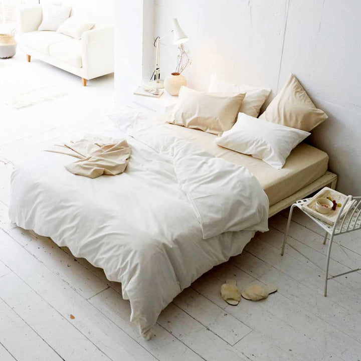 ボックスシーツFabtheHomeリネンミックスone-washダブル綿麻混