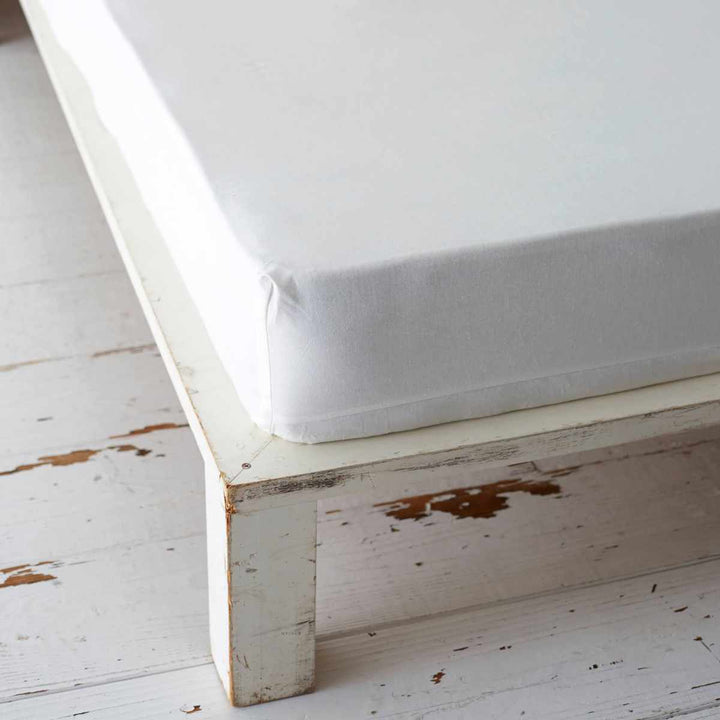 ボックスシーツFabtheHomeリネンミックスone-washワイドキング綿麻混