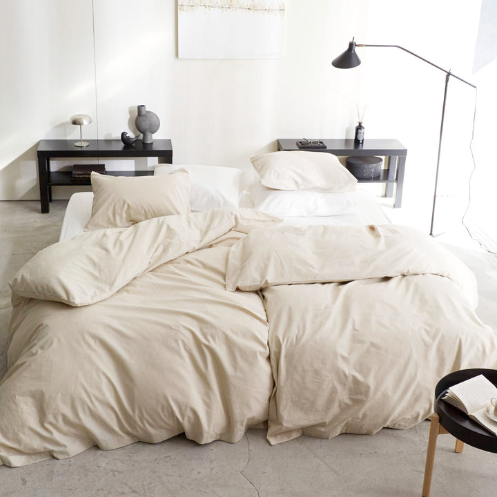 掛け布団カバーFabtheHomeリネンミックスone-washシングル綿麻混