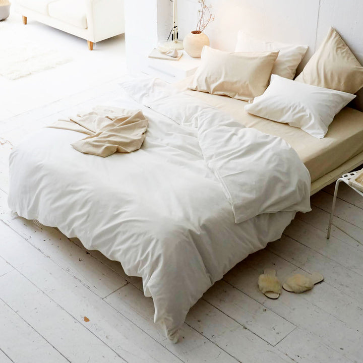 掛け布団カバーFabtheHomeリネンミックスone-washダブル綿麻混