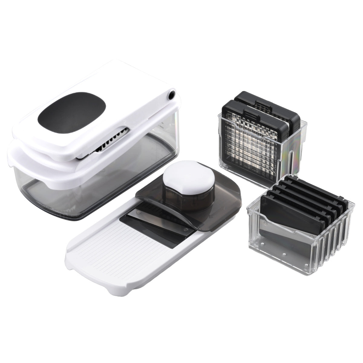 野菜調理器 8点セット みじん切り スライサー 細切り 安全ホルダー付き